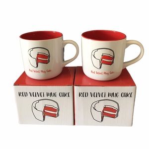 2 Red Velvet Mug Cake Mugs New.